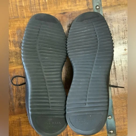 Cole Haan Mens Sz 9M  2.ZeroGrand Black Laser Cut Leather Shoes C23832 - Picture 8 of 13